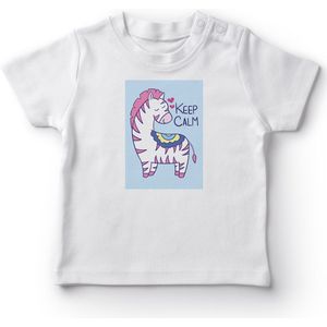 Angemiel Baby Zoete Zebra Baby Meisjes T-shirt Wit