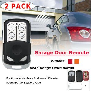 Garagedeuropeners Afstandsbediening Key 390Mhz 970LM Voor Chamberlain Sears Craftsman Liftmaster 2 Pack