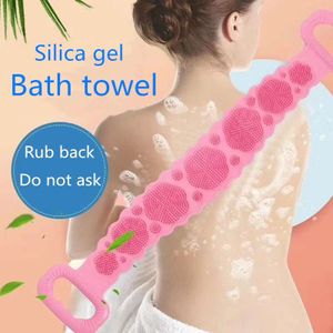 Magic Silicone Borstels Bad Handdoeken Wrijven Terug Modder Peeling Body Massage Douche Uitgebreide Scrubber Huid Schoon Douche Borstels