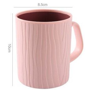 Nordic Stijl Twee-Kleur Mondwater Cup Hoge Temperatuur Weerstand Geurloos Glad Met Handvat Plastic Tandenborstel Beker