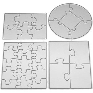 4 pc Puzzel Frame Metalen Stansmessen Papier Kaarten Embossing Staal Gestanst Stencils Voor Diy Decor Craft Scrapbooking voor baby