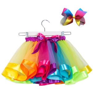Meisjes Tutu Rok Baby Meisjes Rokken Mini Pettiskirt Dance Rainbow Tulle Kids Prinses Rok Kleurrijke Kinderen Zomer Kleding