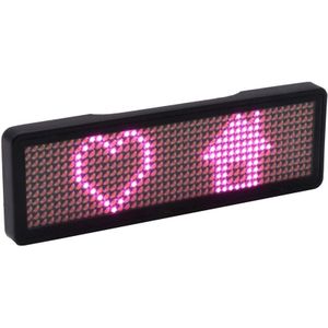 Bluetooth Programmeerbare Mini Led Display Rood Blauw Groen Wit Geel Oranje Roze Mini Led Bericht Teken Led Naam badge