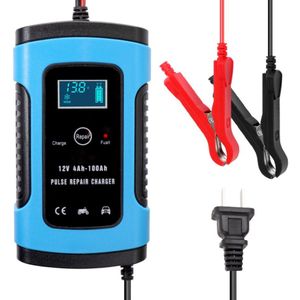 12V 6A Volledige Automatische Auto Batterij Oplader Power Pulse Reparatie Laders Nat Droog Lood-zuur Batterij-Opladers Digitale lcd Display