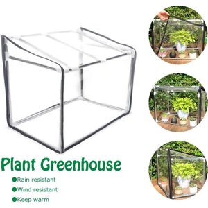 Mini Planten Greenhouse Indoor Outdoor Bloempot Cover Onderdak Transparante Zacht Glas Film Kas Voor Tuin Planten