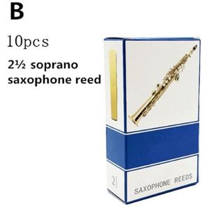 10 Stks/set Alto/Sopraan/Tenor Saxofoon Rieten Sterkte 2.5 Bb Klarinet Riet 62KF