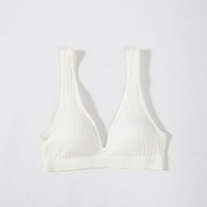 V Vorm Hemdje Vrouwen Mouwloos Katoenen Vest Dames Tank Top Naadloze Basic Gewatteerde Zomer Top