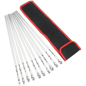 10Pc 410 Barbecue Spies Zakken Roestvrij Staal Doek Zak Bbq Spies Voor Camping