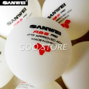 60 Ballen Sanwei 3-Ster Pingpong Bal Abs Pro Ittf Goedgekeurd Nieuw Materiaal Plastic Sanwei Ping Pong Ballen poly Bal