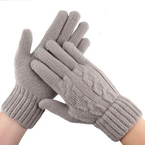 Winter Man Warm Houden Touch Screen Plus Kasjmier Dikker Gebreide Handschoenen Outdoor Fietsen Winddicht Elasticiteit Mannelijke Zachte