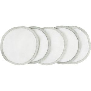 5Pc Zachte Bamboe Katoen Herbruikbare Makeup Remover Pads Gezichtsreiniger Pads Wasbare Sponzen Cleaning Puff Voor Vrouwen