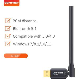 Comfast Usb Bluetooth Adapter Voor Win10 Pc 2.4Ghz Speaker Draadloze Muis Muziek Audio Ontvanger Zender Bluetooth 5.1