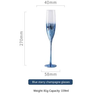Prachtige 160-550Ml Blue Starry Wijnglas Beker Delight Rode Wijn Champagne Beker Sap Wijn set Whiskey