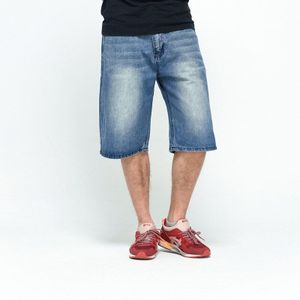 Denim Mannen Shorts Loose Fit Gewicht Zomer Lange Korte Man Baggy Plus Size Mannelijke Kleding 40 42 44 46 Blauw jeans Shorts Mannen Rijbroeken
