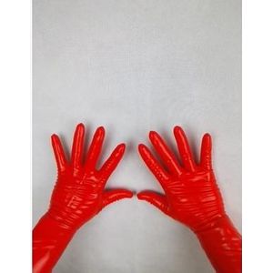 Rode Latex Handschoenen Cosplay Handschoenen Unisex Handschoenen 5 Vinger Handschoenen