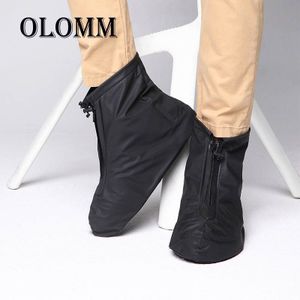 PVC Waterproof Shoe Cover Reusable Non-slip Rain Boots Set Unisex Silicone Thick Wear-resistant Shoe Covers Easy To Wash