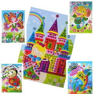 12 Stks/partij Mozaïek Stickers Puzzel Glitter Eva Kleuterschool Baby Diy Art Craft Kit Voorschoolse Kinderen Educatief Speelgoed