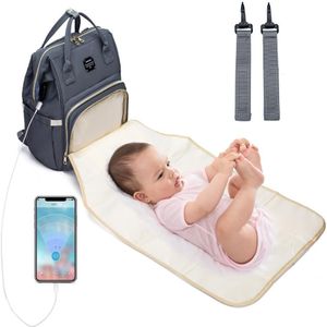Lequeen Usb Mummy Bag Luiertas Bed Luiertas Luiertas Mode Met Veranderende Pad Rugzak G Zak Voor baby Care