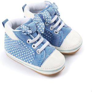 0-18M Pasgeboren Baby Polka Dot Canvas Soft Sole Antislip Schoenen Eerste Wandelaar Schoenen Peuter Kids jongens Meisjes Sneakers