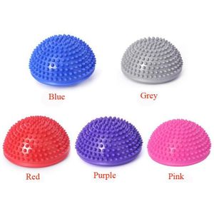 PVC Opblaasbare Yoga Ballen Massage Punt Half Fitball Oefeningen Trainer Stabilizer GYM Pilates Fitness Balanceren Bal