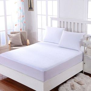 160X200 Katoenen Badstof Matras Cover 100% Waterdichte Matrasbeschermer Bed Bug Proof Stof Mijt Matras Cover Voor matras