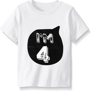 Nummer 1 2 3 4 Print Kids Tshirt Jongen Meisje T-shirt Voor Kinderen Peuter Jongen Kleding Top Tees meisje Verjaardag Wit Tee