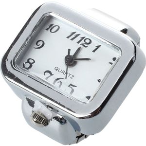 Ycys-Quartz Horloge Ring Horloge Digit Dial Arabisch Rechthoek Wit Unisex Sieraden