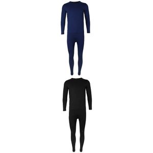 Unisex Volwassenen Winter Warm Katoen Thermisch Ondergoed Lange Onderbroek Pyjama Base Layer Top Bottom Set