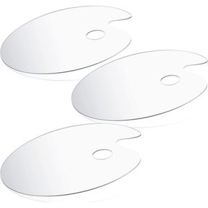 3 Stuks Clear Acryl Verf Palet 15.7X11.8 Inches Art Palet Olieverf Tray Voor Diy Art Craft Schilderen