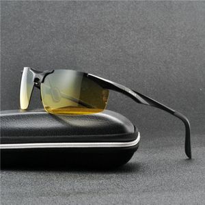 Gepolariseerde Zonnebril Mannen Sunglass Heren Geel Lens Nachtzicht Rijden Zonnebril UV400 Eyewear NX