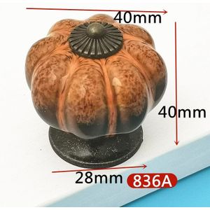 1Pcs 40Mm Keramische Pumpkins Handvat Handgrepen Voor Meubels Kast Kast Lade Trekt Luipaard Print Porseleinen Knoppen