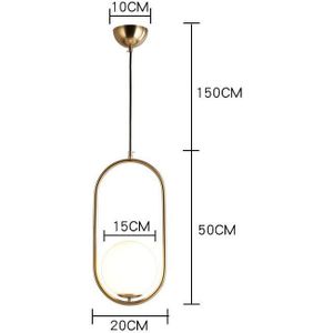 Nordic Kroonluchter Glas Bal Vintage Hoepel Goud Moderne LED Opknoping Lamp voor Woonkamer Thuis Loft Industriële Decor Armatuur