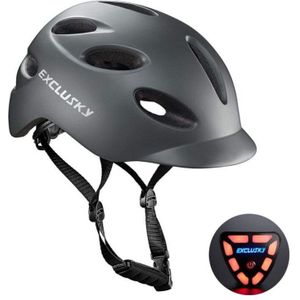 Exclusky Stad Fietshelm Maat 56 ~ 61Cm Rode Racefiets Fietshelm Met Led Licht Usb Opladen Outdoor veiligheid Sport Cap D