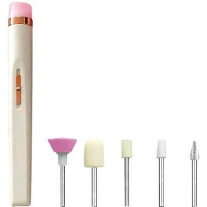 5-In-1 Oplaadbare Manicure Polijstmachine Elektrische Nail Boor Machine Draadloze Oplaadbare Met Led Nail Art Nagellak remover