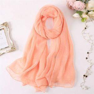 Vrouwen Sjaal Sjaal Herfst Winter Mode Effen Kleur Pashmina Sjaals Warm Tassel Hijab Wit