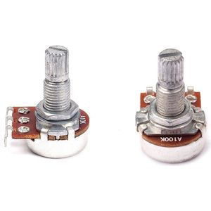 20 Pcs Lange Staaf Hoek 18Mm As Guitar Controle Pot Gitaar O Tone Potentiometer-A10K & A100K