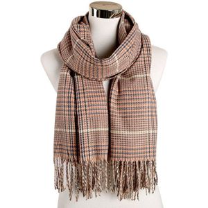 FOXMOTHER Sjaal Kasjmier Wrap Dames Winter Vrouwen Sjaal Plaid Warme Driehoek Sjaals Houndstooth Foulard Femme Stola