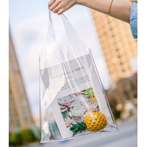 Transparante Purse Handtas Boodschappentassen Vrouwen Herbruikbare Tassen Holografische Jelly Bag Pvc Clear Strand Dames Handtassen