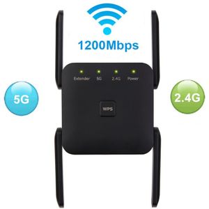5G Wifi Repeater Draadloze Wifi Extender 1200Mbps Wifi Versterker 300Mbps Long Range Wi Fi Signaal Booster 2.4ghz Wifi Repiter