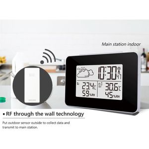 Weerstation Forecast Temperatuur Vochtigheid Draadloze Outdoor Sensor Alarm En Digitale Klok