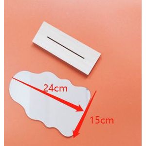 Koreaanse Stijl Make-Up Spiegel Ins Onregelmatige Acryl Decoratieve Spiegel Houten Base Cosmetische De Maquillaje Beauty Tools