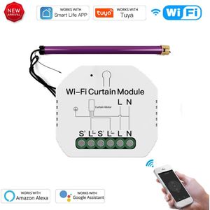 Wifi Mini Smart Gordijn Switch Module Rolgordijnen Sluiter Motor Smart Leven Tuya App Afstandsbediening, Timer