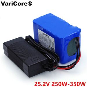 VariCore 24 V 6 s 4A 6A 8A 10A 18650 accu 25.2 V 12Ah Ion batterij voor fiets batterij 350 W E bike 250 W motor + Oplader
