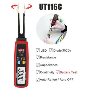 UNI-T SMD Multimeter UT116A UT116C Auto Range Weerstand Capaciteit Diode (RCD) LED Zener DCV Continuïteit Batterij Tester Meter