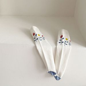 1505a Children&#39;s Socks In Long Tube Spring and Autumn Combed Cotton Flowers Girls Tide Socks Korean Princess High Tube Socks