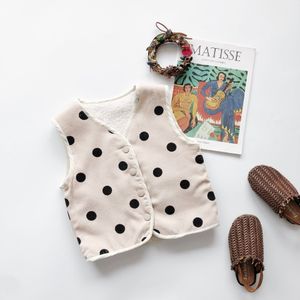 Herfst Winter Baby Dikke Vest Meisjes Jongens Lam Corduroy Fleece Plus Vest Baby Meisje Winter Kleding 2 Sides Draagt vest