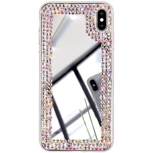 Strass Spiegel Case Voor Iphone 12 Mini 11 Pro Max Gehard Glas Gevallen Diamant Funda Voor Iphone 12pro Max Mode caja Coque