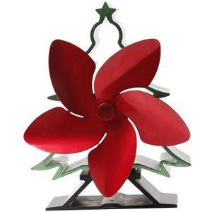 Warmte Aangedreven Haard Fan Kerstboom Vorm Hout Brander Energiebesparing Fornuis Fan Efficiënte Warmteverdeling