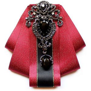 Hoogwaardige Handgemaakte Diamanten Britse Stijl Strikjes Bruidegom Stalknecht Jurk Pak Strass Bowtie Voor Mannen Bruiloft Accessoires