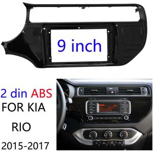 2Din 1Din Auto Cd Dvd Frame Audio Montage Adapter Dash Trim Kits Facia Panel 9Inch Voor Kia Rio 16 17 Dubbel Din Radio Speler